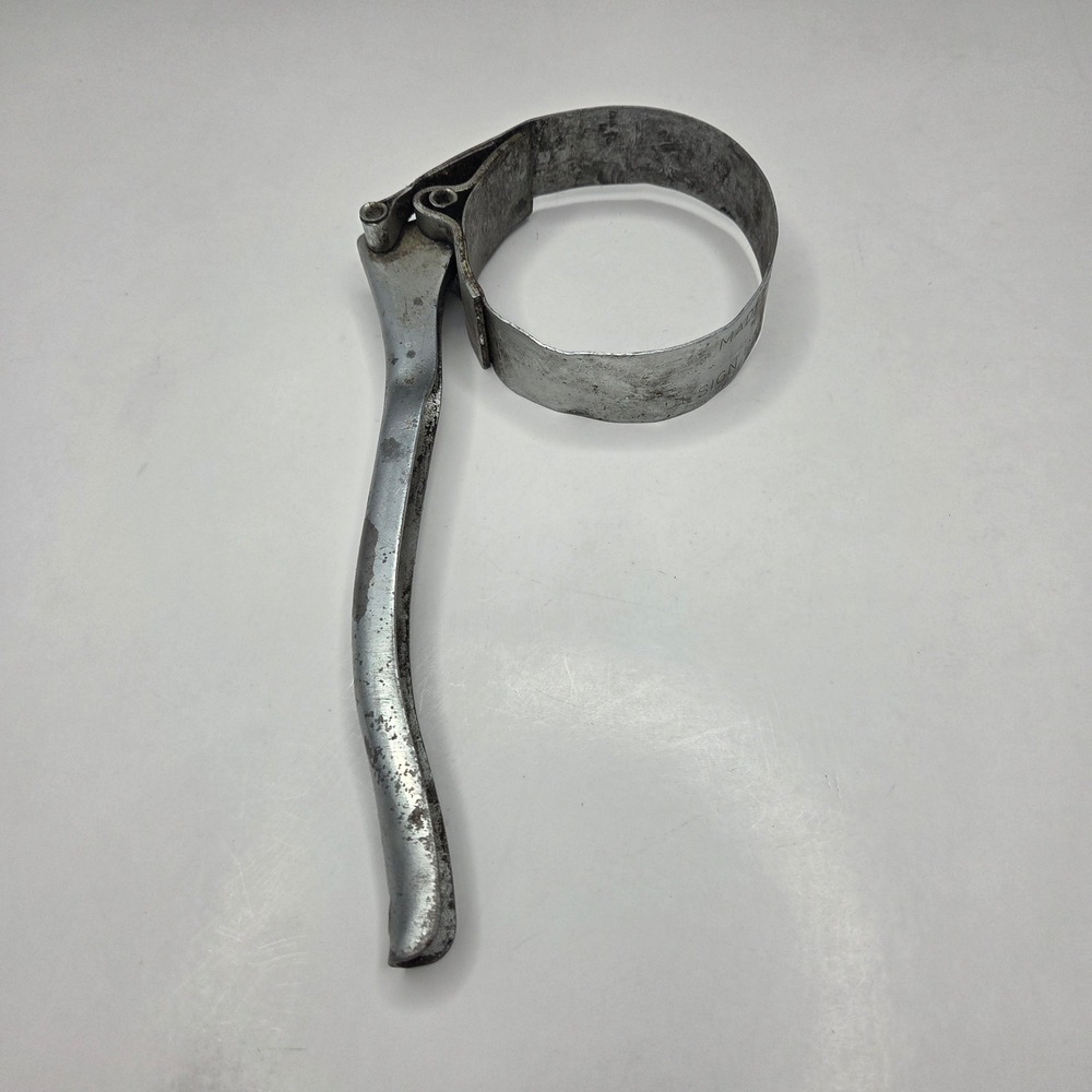 Vintage Swivel Handle Oil Filter Wrench USA Made Pat 207555 Silver Metal Tool